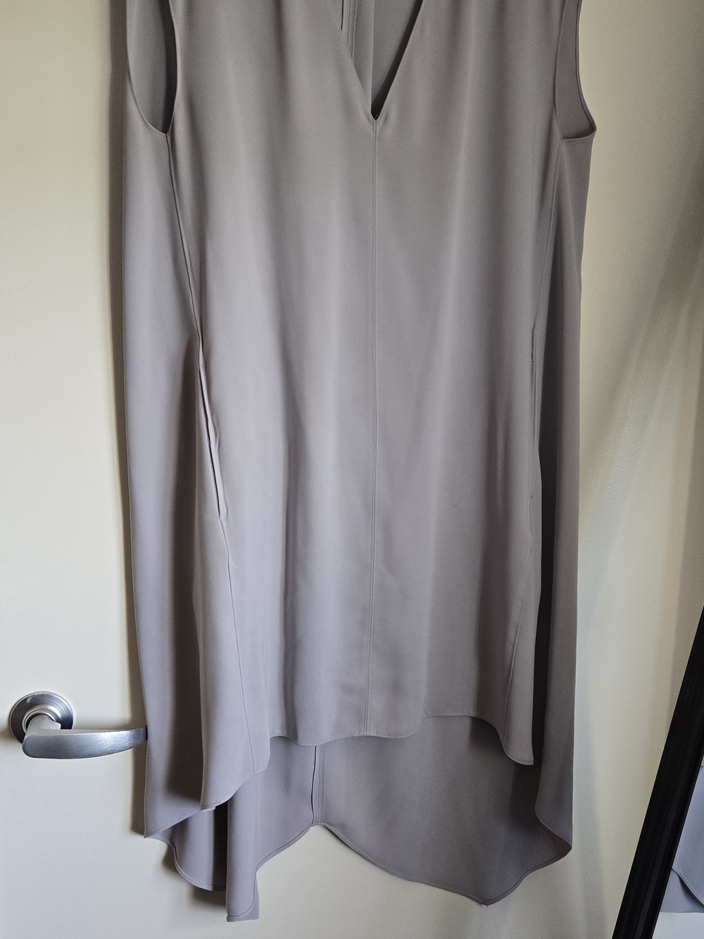 RACHEL Rachel Roy Light Grey High-Low Sleeveless Dress